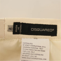 Dsquared2 Shorts aus Leder in Creme