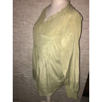 Antik Batik Top en Soie en Olive