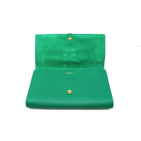Saint Laurent Clutch Bag Leather in Green