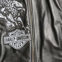 Harley Davidson Jacke/Mantel aus Leder in Schwarz