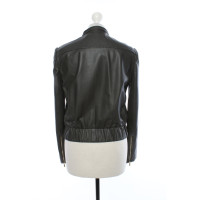 Diane Von Furstenberg Jacket/Coat Leather in Olive