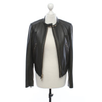 Diane Von Furstenberg Jacket/Coat Leather in Olive