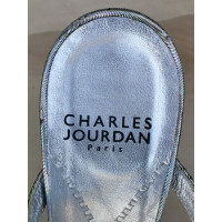 Charles Jourdan Sandals Leather in Silvery