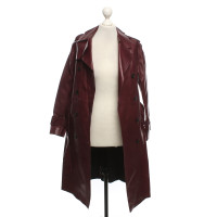 Closed Jacket/Coat Leather in Bordeaux