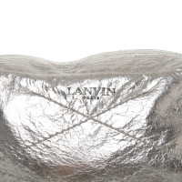 Lanvin Umhängetasche aus Leder in Silbern