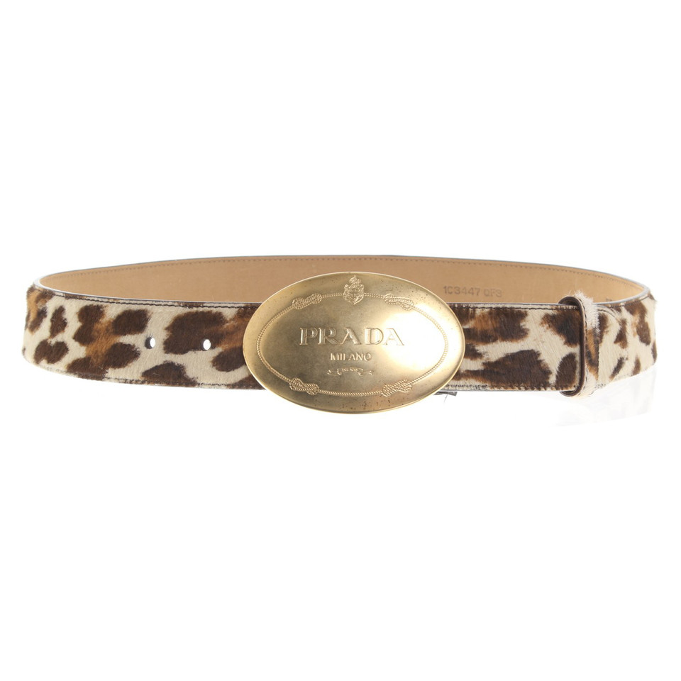 Prada Belt with leopard print