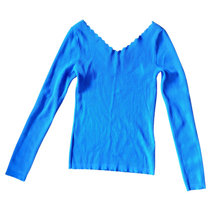 Karen Millen Top Cotton in Blue