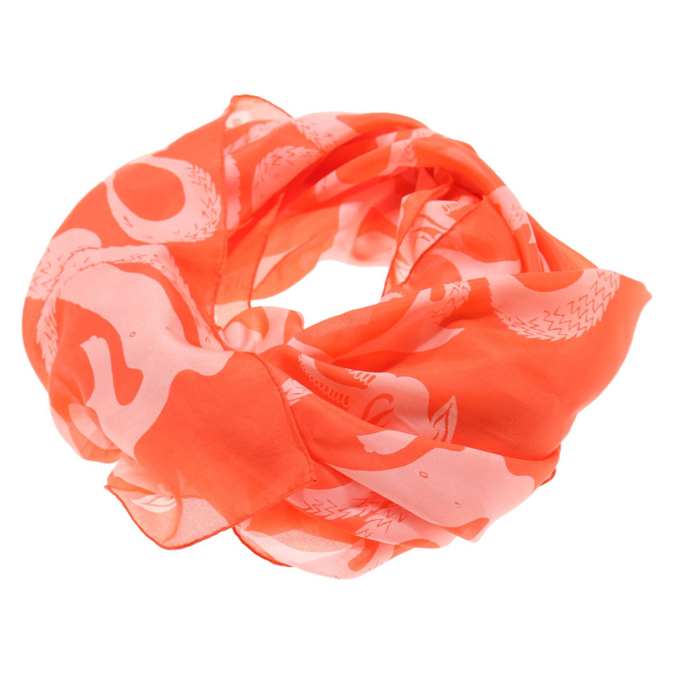 Fabric Frontline Schal/Tuch aus Seide in Orange