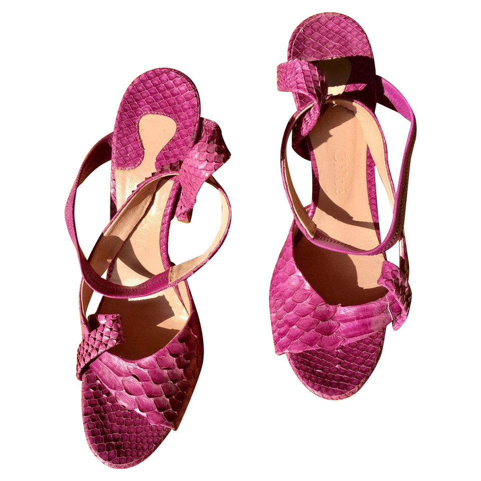 Chloé Sandalen aus Leder in Rosa / Pink