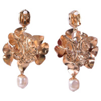 Dolce & Gabbana  Flower clips earrings with pearls red