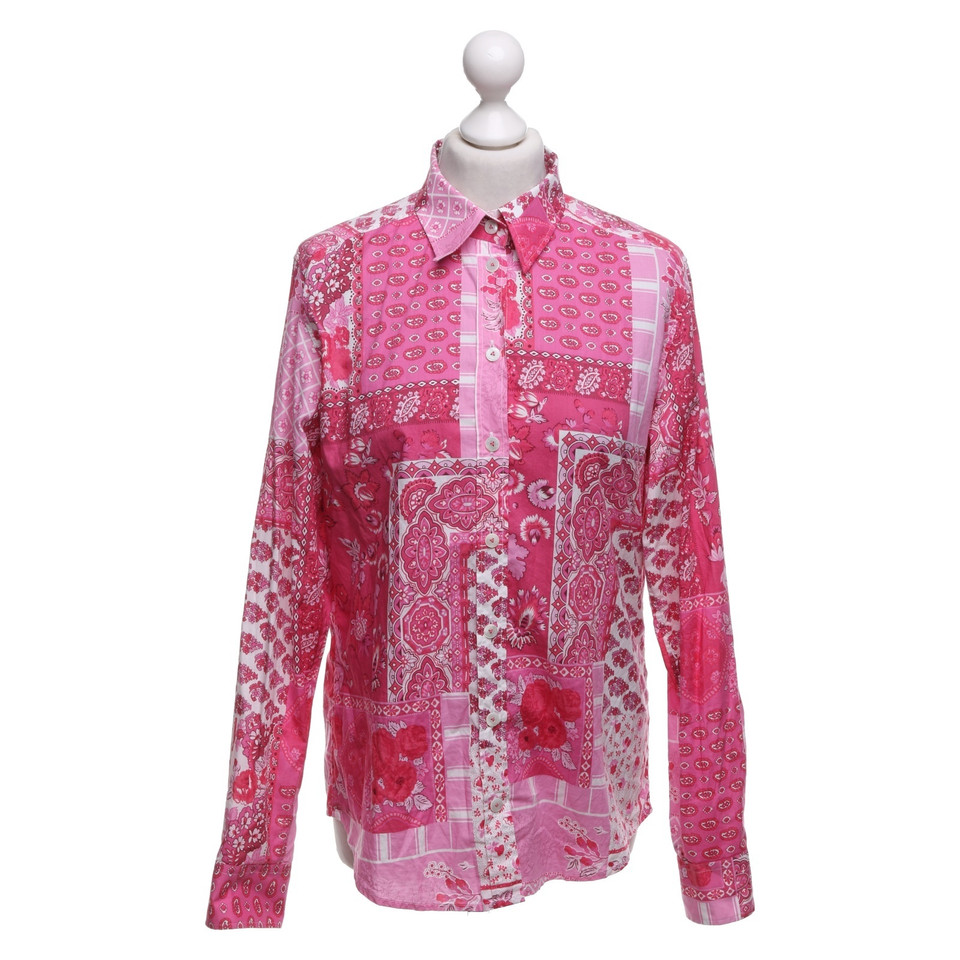 Van Laack Shirt blouse with multi-pattern