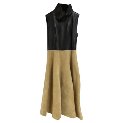 Calvin Klein Collection Kleid aus Leder in Schwarz