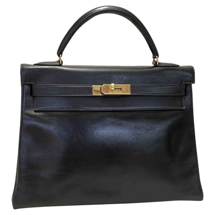 Hermès Kelly Bag 32 Leather in Black