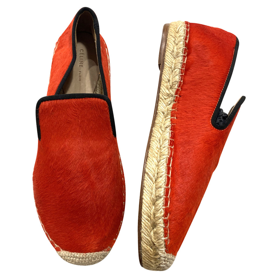 Céline Slippers/Ballerinas Leather in Red
