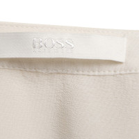 Hugo Boss camicetta di seta in bianco