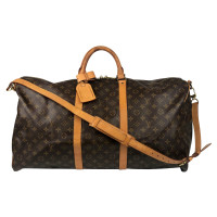 Louis Vuitton Keepall 60 in Tela in Marrone