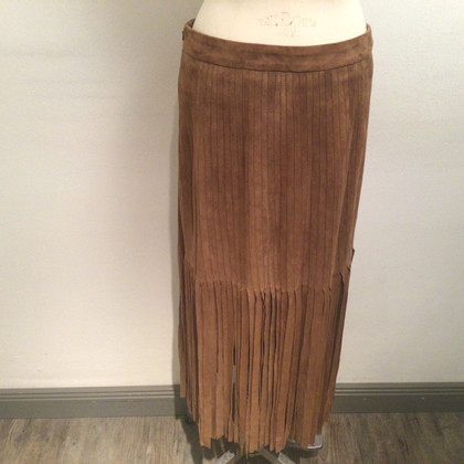 Polo Ralph Lauren Skirt Suede in Brown