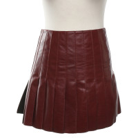 Belstaff Skirt Leather in Bordeaux