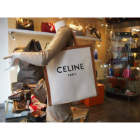 Céline Cabas Vertical Tote Bag Canvas in Wit