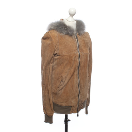 Giorgio Brato Jacket/Coat Leather in Beige
