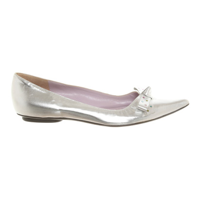 Marc Jacobs Slippers/Ballerinas Leather in Silvery