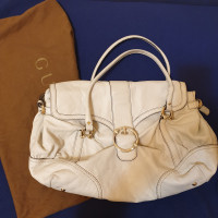 Gucci Shopper Leer in Crème