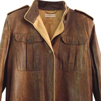 Gianni Versace Top Leather in Brown