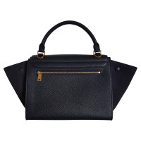 Céline Trapeze Small Leer in Blauw