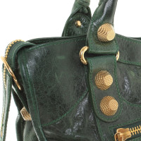 Balenciaga "Motorcycle Bag" in dark green