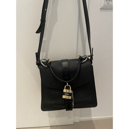 Chloé Aby Lock Leather in Black
