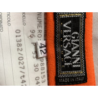 Gianni Versace Skirt Wool in Orange