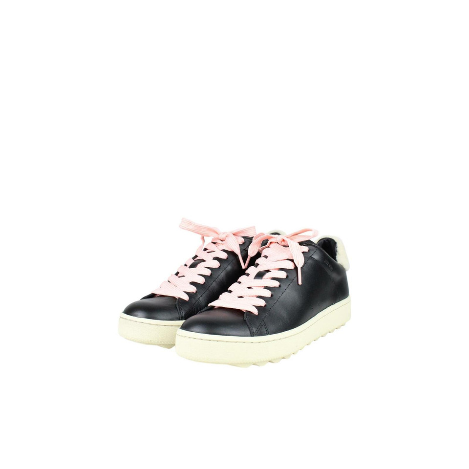 Coach Sneakers Leer in Zwart