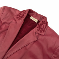 Gianni Versace Blazer in Pelle in Rosso