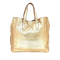 Yves Saint Laurent Tote Bag aus Leder in Gold