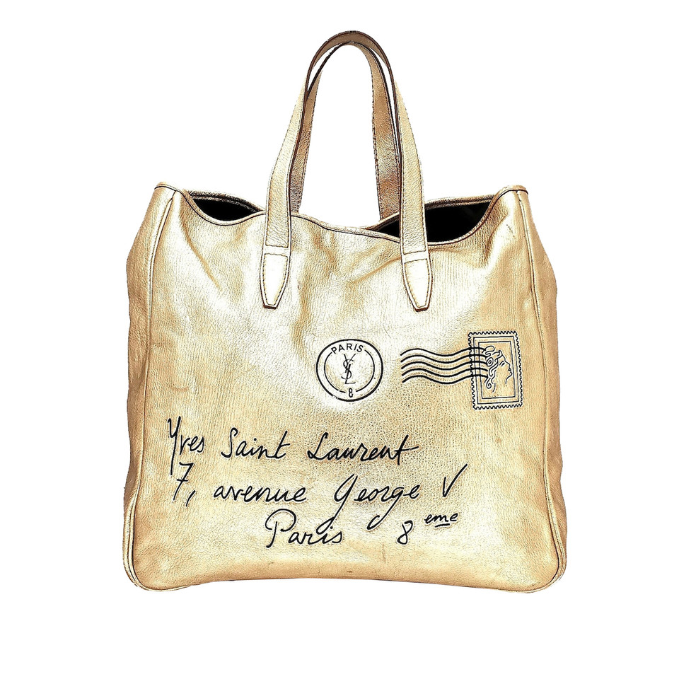 Yves Saint Laurent Tote bag Leather in Gold