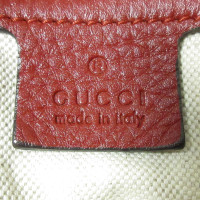 Gucci Bamboo Shopper aus Leder in Rot