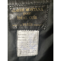 Claude Montana Rock aus Leder in Schwarz