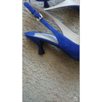 Prada Sandals Suede in Blue