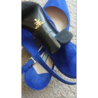 Prada Sandals Suede in Blue