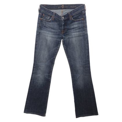 7 For All Mankind Jeans in Cotone in Blu