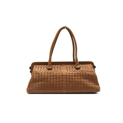 Bottega Veneta Shopper Leer in Bruin