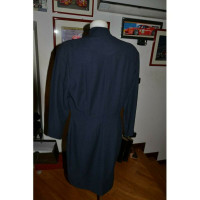 Mugler Jacke/Mantel aus Wolle in Blau