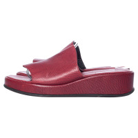 Robert Clergerie Wedges Leather in Bordeaux