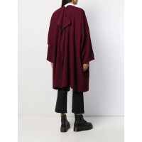 Yohji Yamamoto Jacket/Coat Wool in Bordeaux