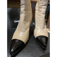 Chanel Ankle boots Leather in Beige