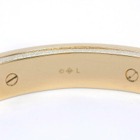 Swarovski Armreif/Armband aus Leder in Gold