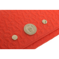 Aigner Täschchen/Portemonnaie aus Leder in Rot