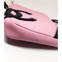 Chanel Cambon Bag Leer in Roze