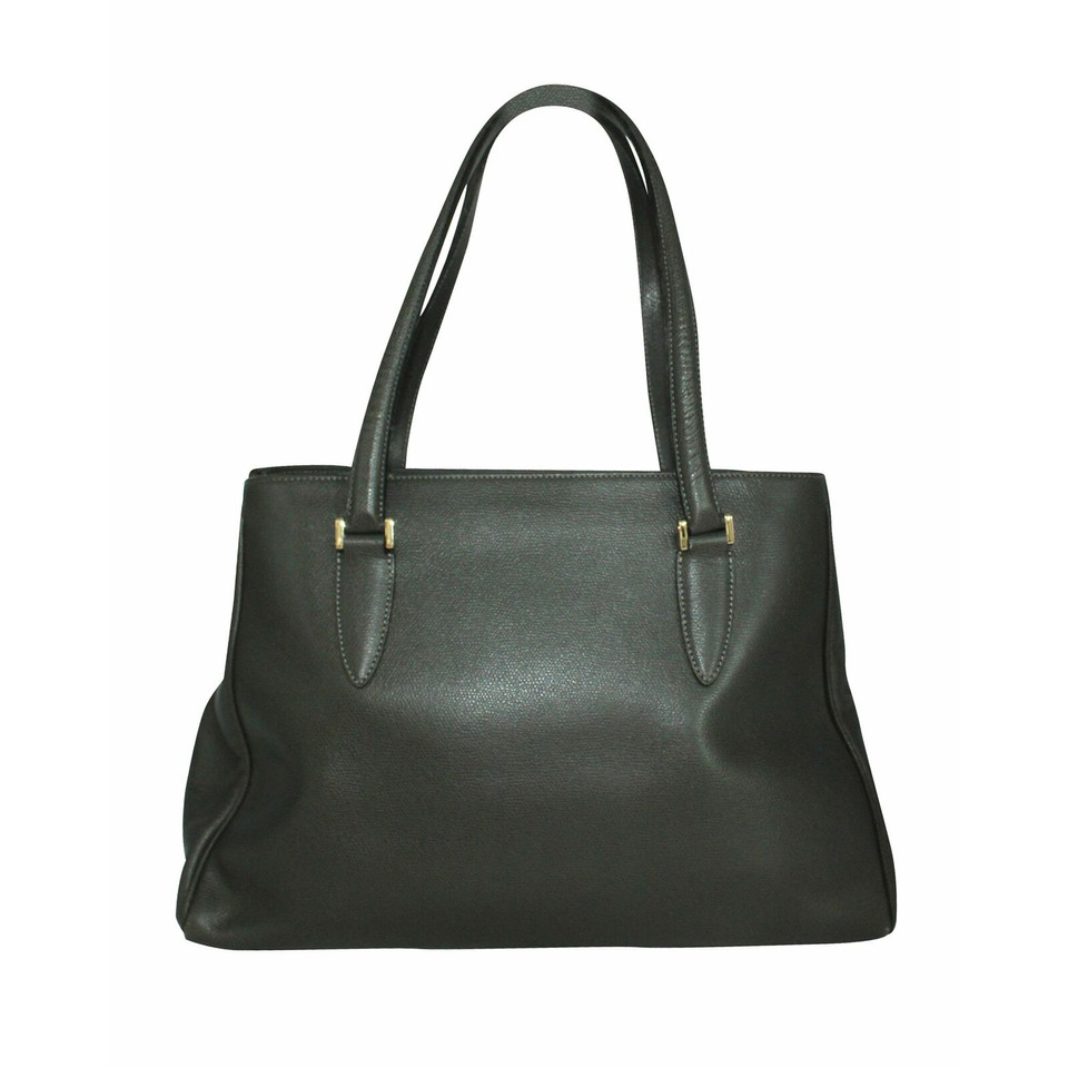 Valextra Tote bag Leather in Grey