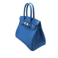 Hermès Birkin Bag 30 aus Leder in Blau